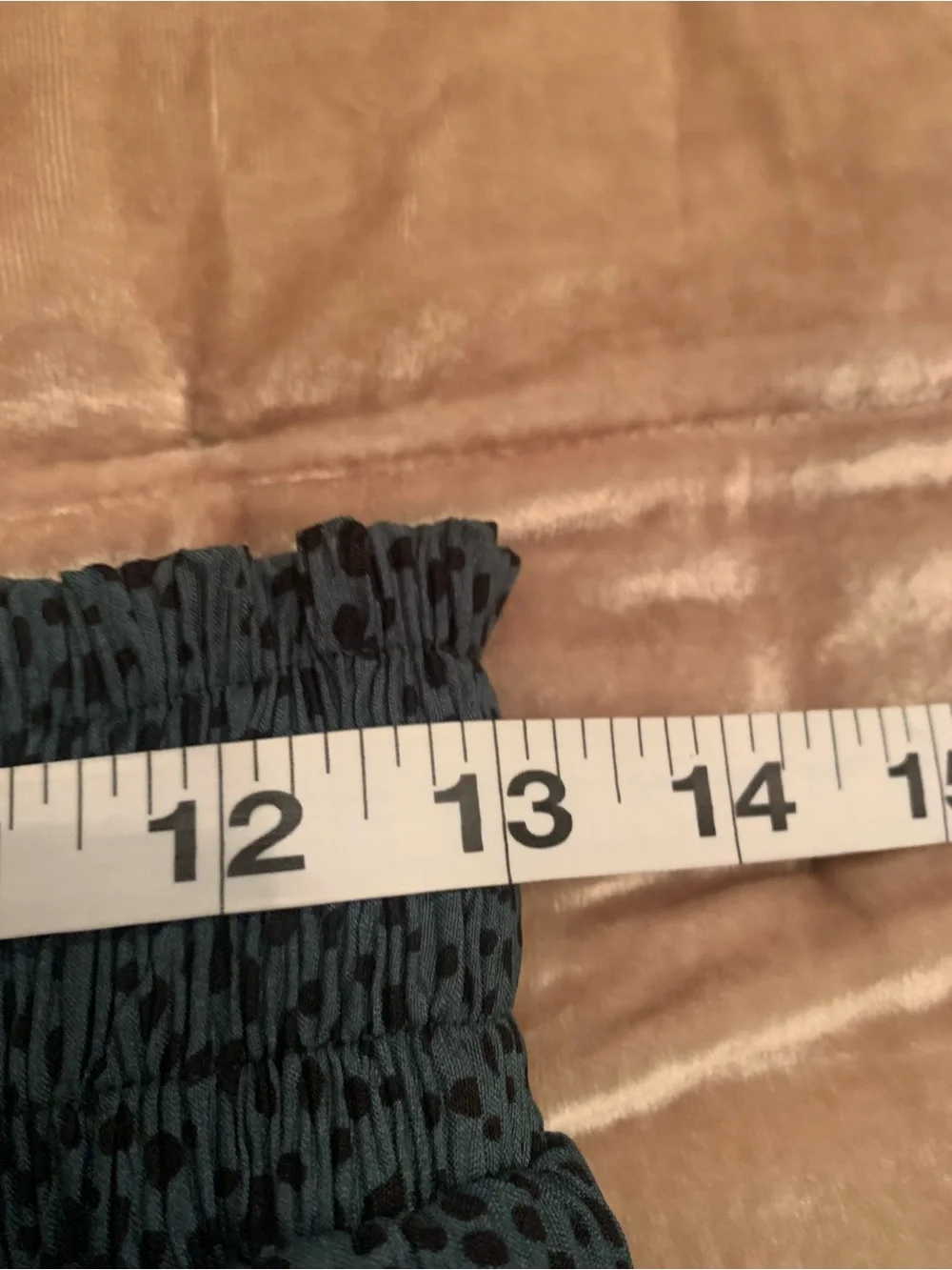 Wide-Leg Teal Printed Pants